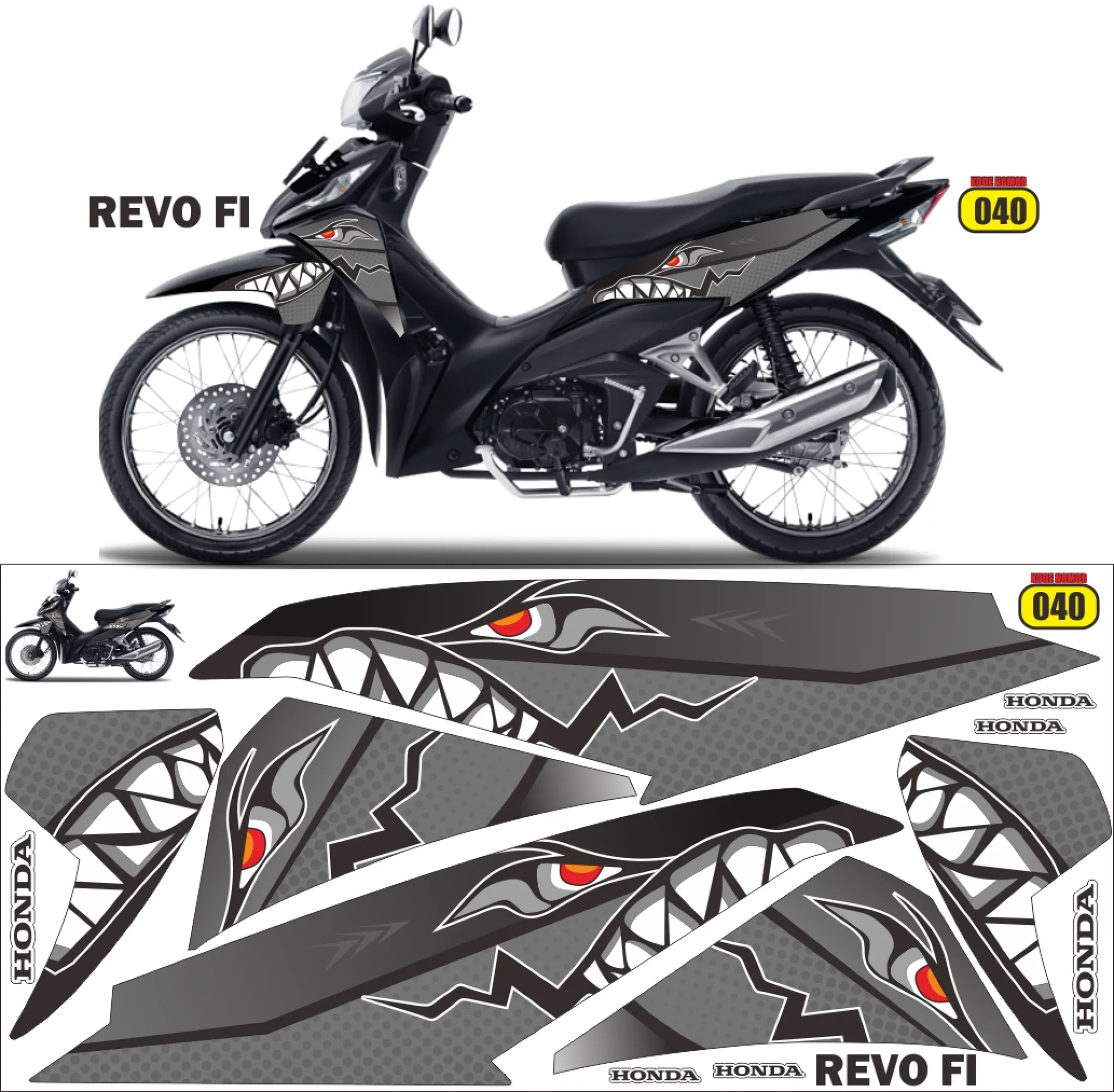 Striping Honda Revo Fi Hiu Shark Look Lazada Indonesia