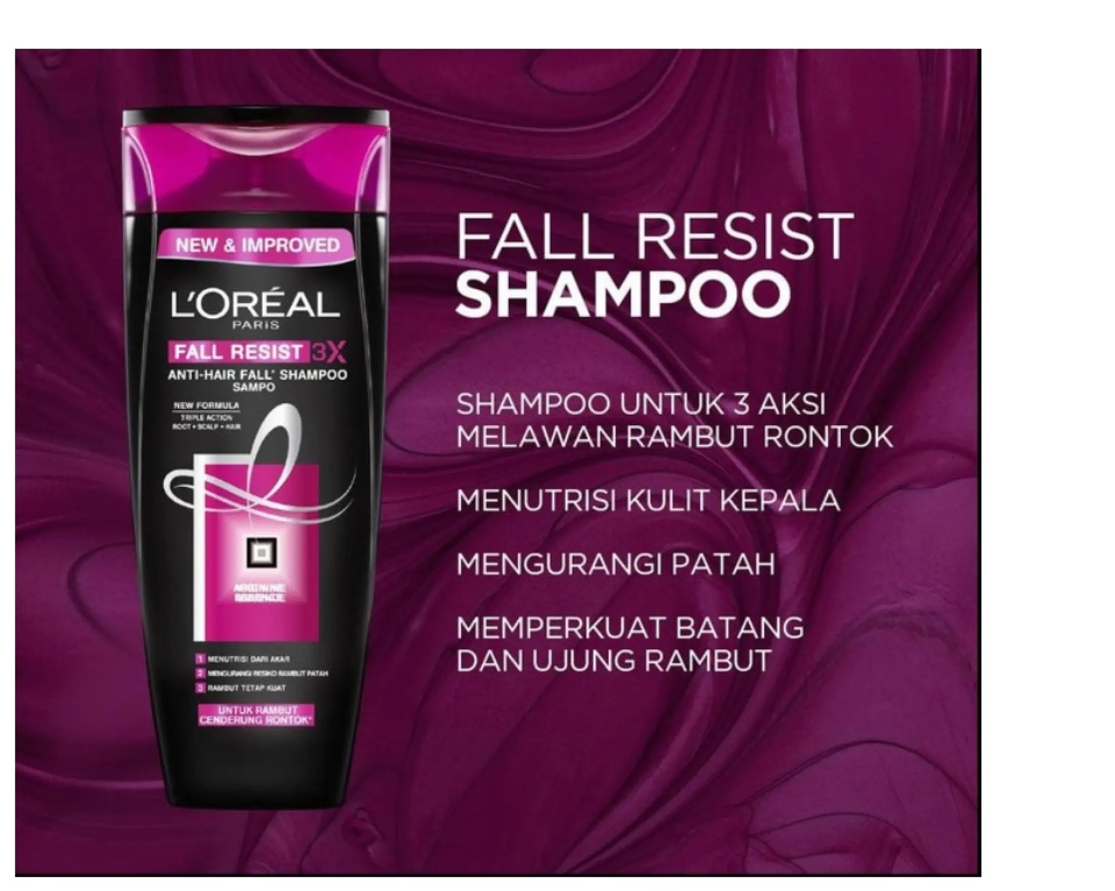 3 Pcs Paket Perawatan Rambut L Oreal Paris Fall Resist Anti Hair Fall Rambut Rontok Lazada Indonesia