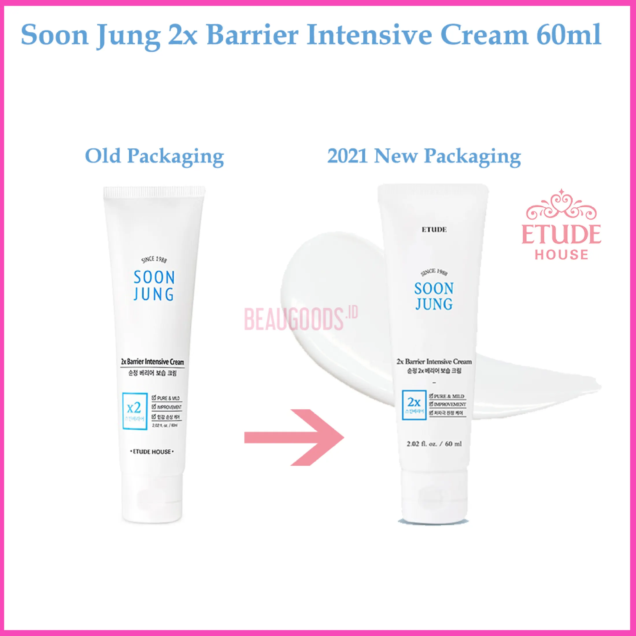 Etude House Soon Jung 2x Barrier Intensive Cream 60ml Lazada Indonesia