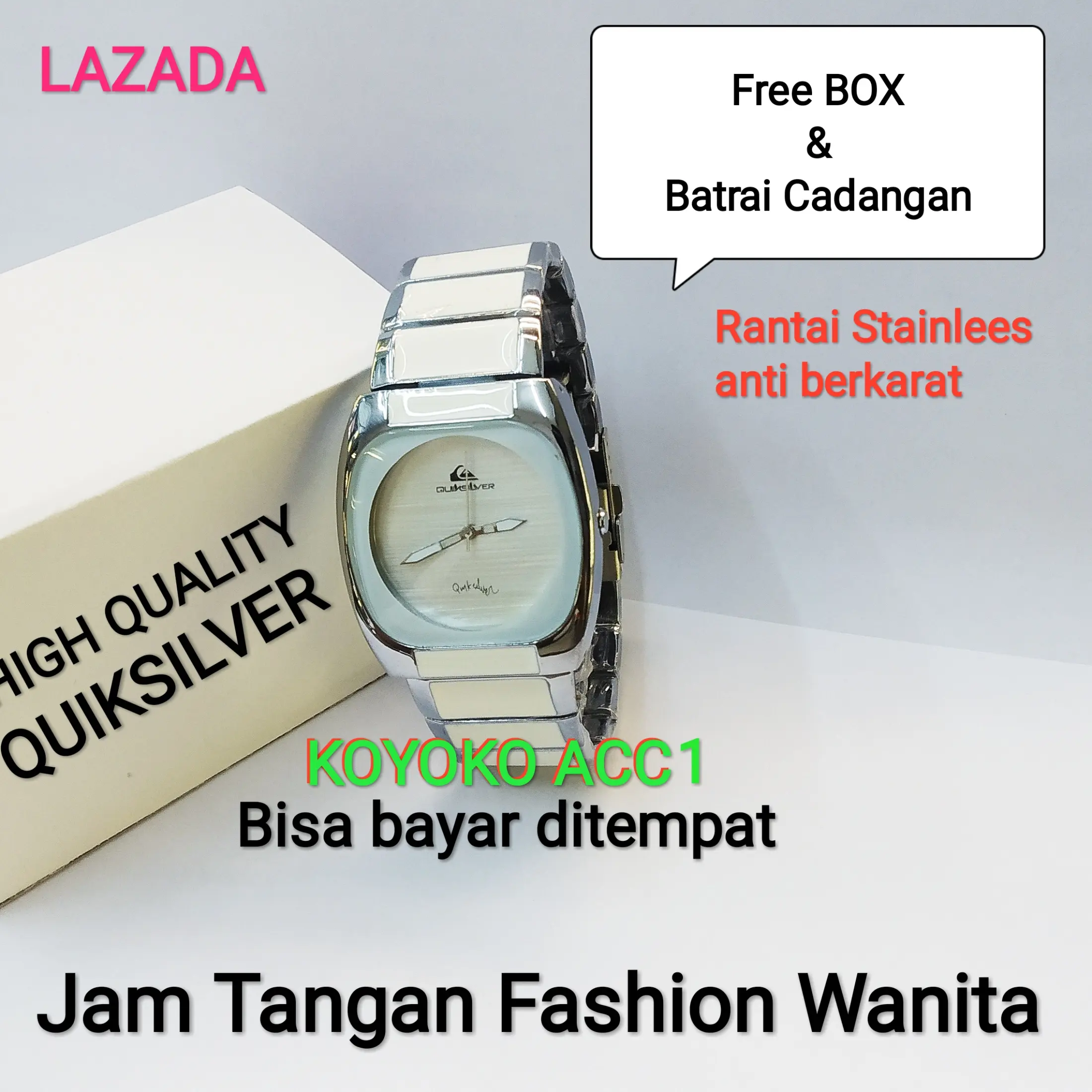 Bisa Bayar Ditempat Lagi Promo Jam Tangan Fashion Wanita Cantik Berkwalitas Baik Diameter 3 8cm Rantai Stainlees Anti Berkarat Free Box Exclusive Batrai Cadangan Wateresistant Tidak Untuk Berenang Lazada Indonesia