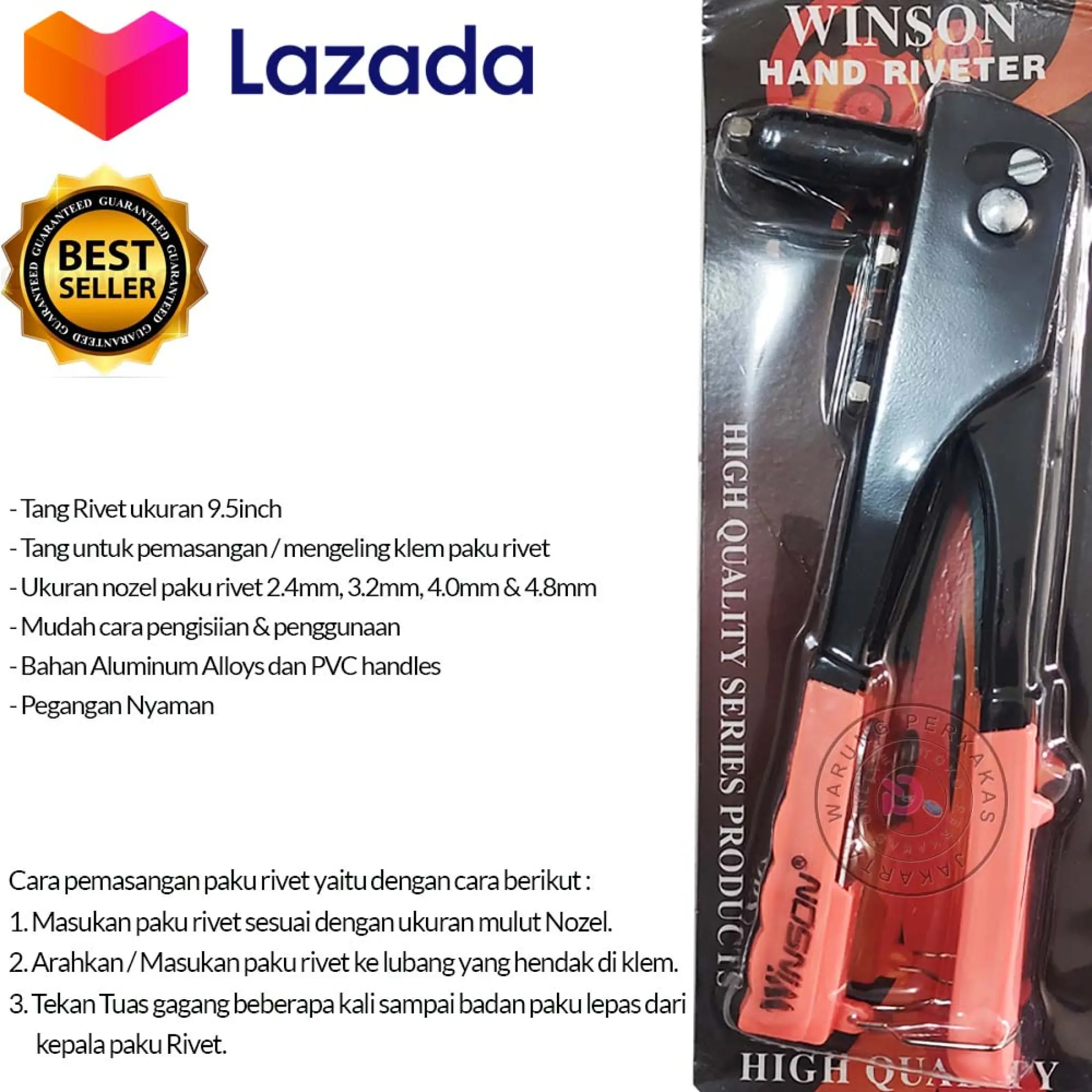Iwa Tang Rivet 9 5inch Tang Cabut Paku Rivet Hand Riveter Pliers Lazada Indonesia
