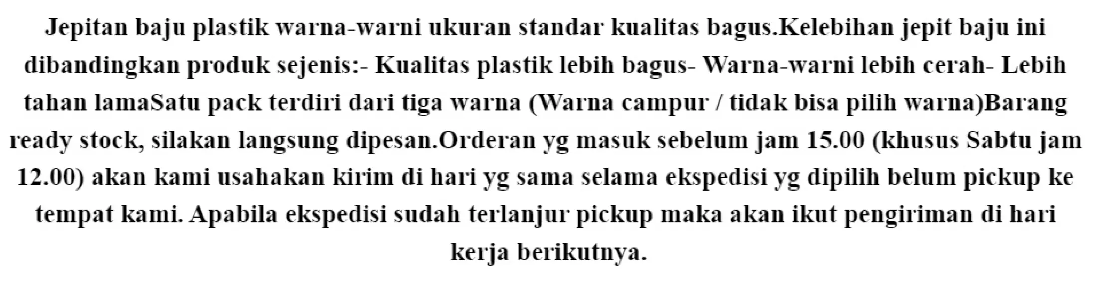 Jepitan Baju Jumbo Pakaian Dalam Jepit Jemuran Warna Warni Kualitas Bagus 1 Pack Isi 20 Pcs Hemat Murah Lazada Indonesia