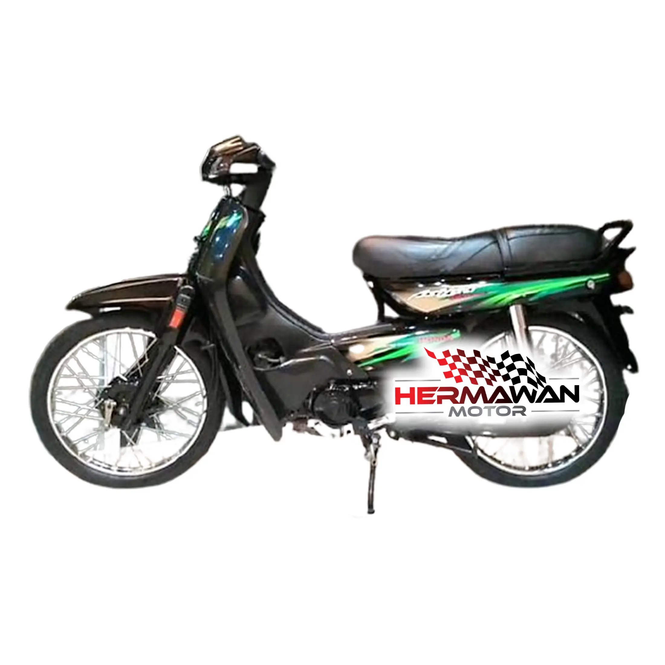 HMR Striping Honda Astrea Grand 1997 Stiker Body Standar Hitam Hijau Lazada Indonesia