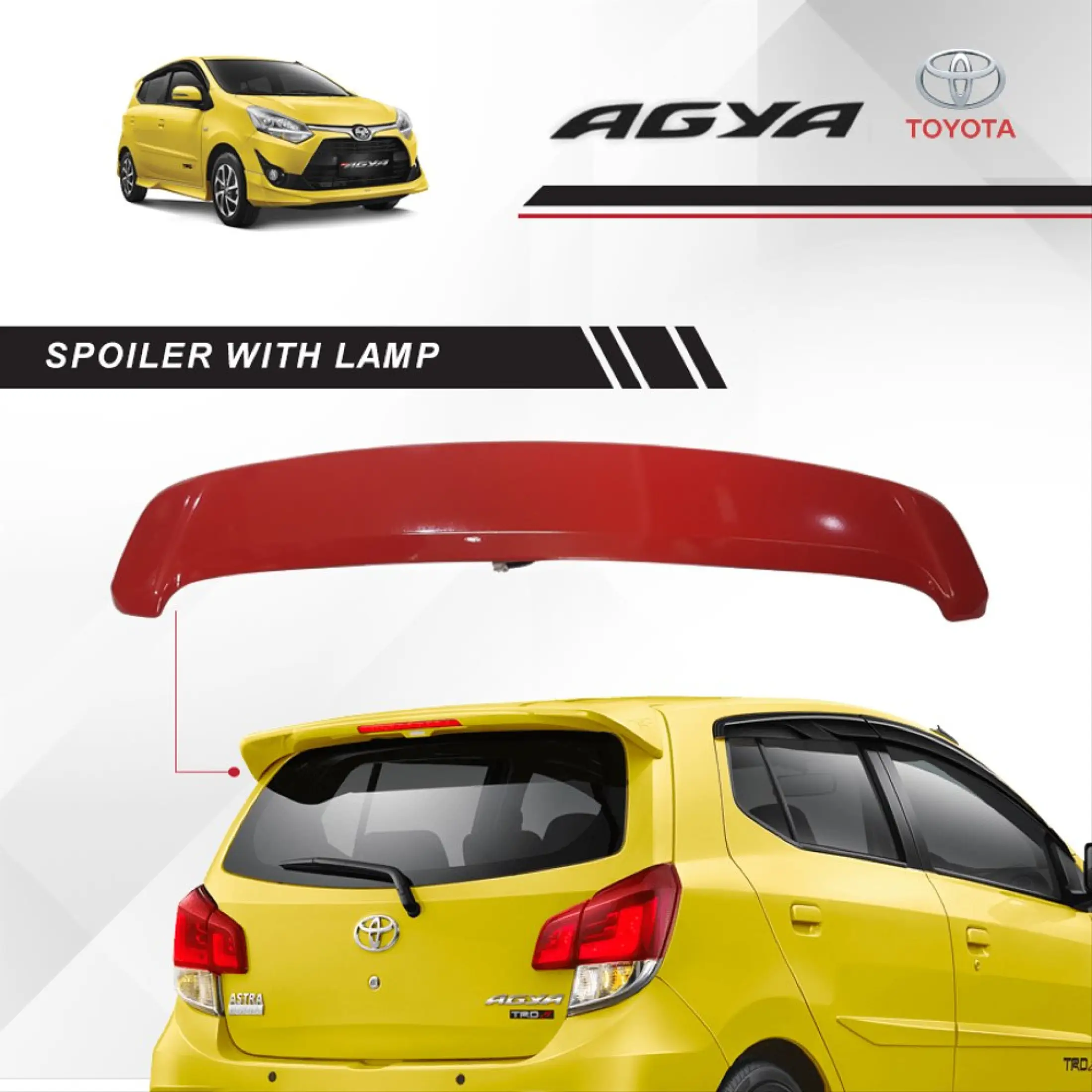 Spoiler Mobil Agya Ayla Hitam Lamp Lazada Indonesia