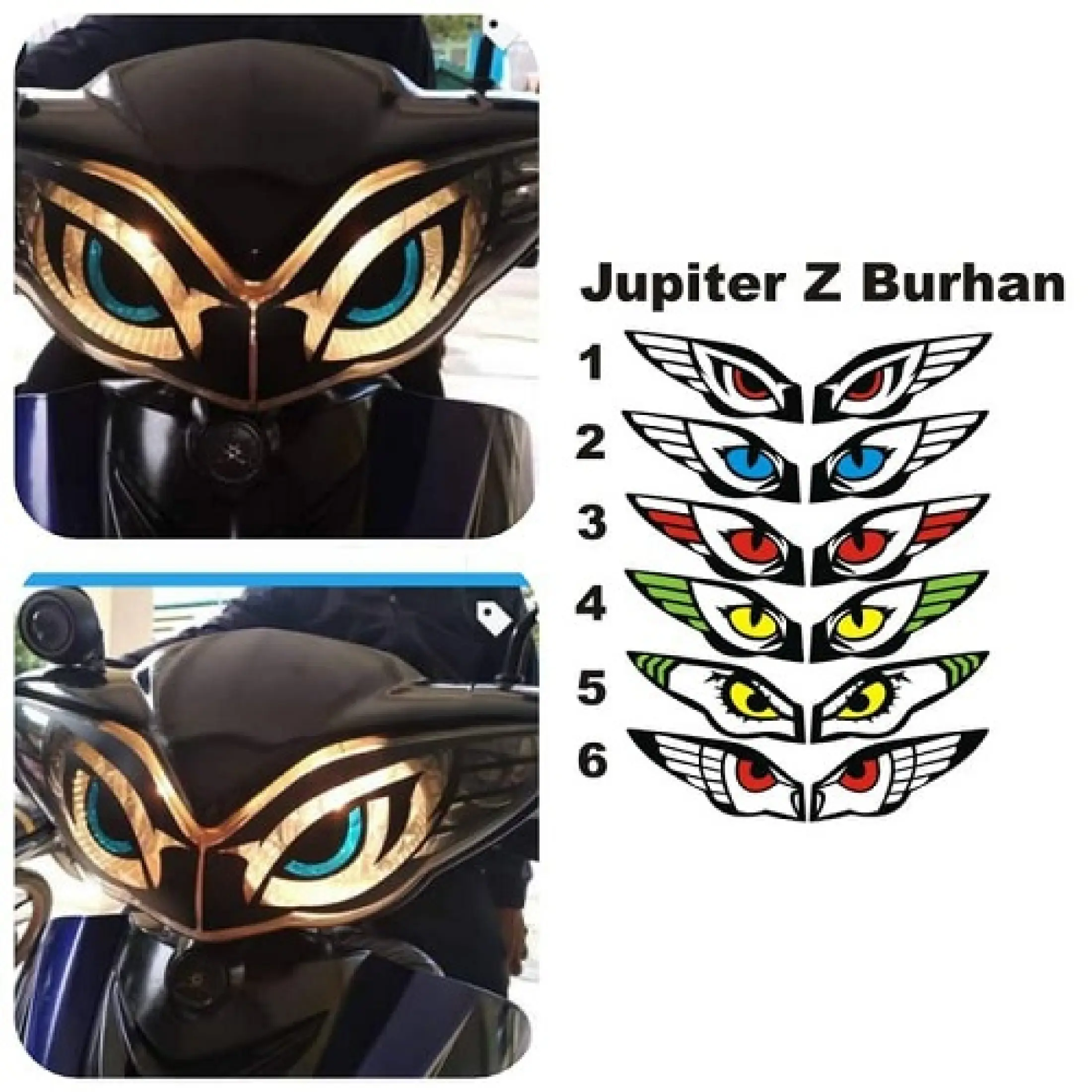 Stiker Sticker Mata Lampu Motor Yamaha Jupiter Z Burung Hantu Lazada Indonesia
