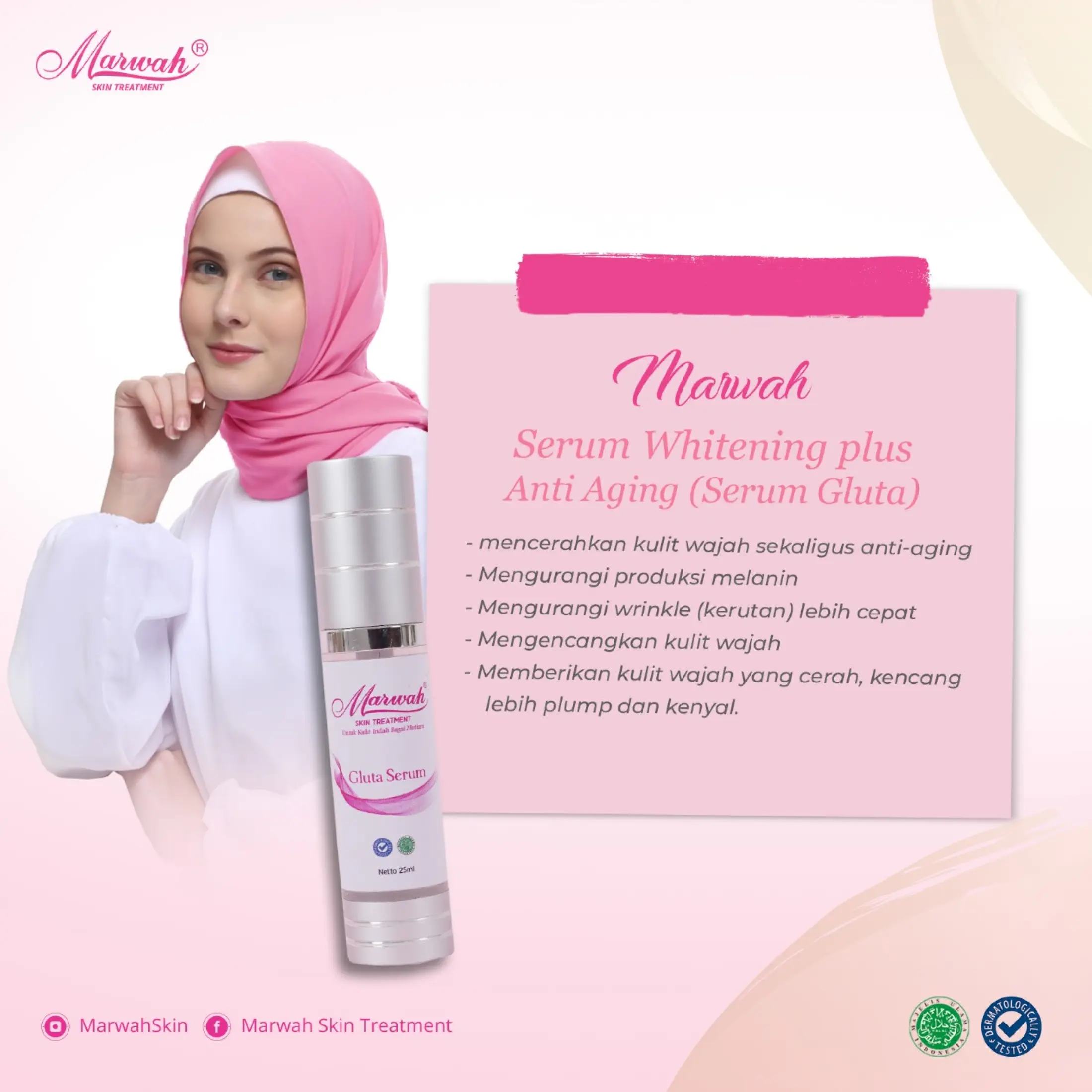 Serum Whitening Wajah Glowing Gluita Serum Marwah 5 Ml Lazada Indonesia