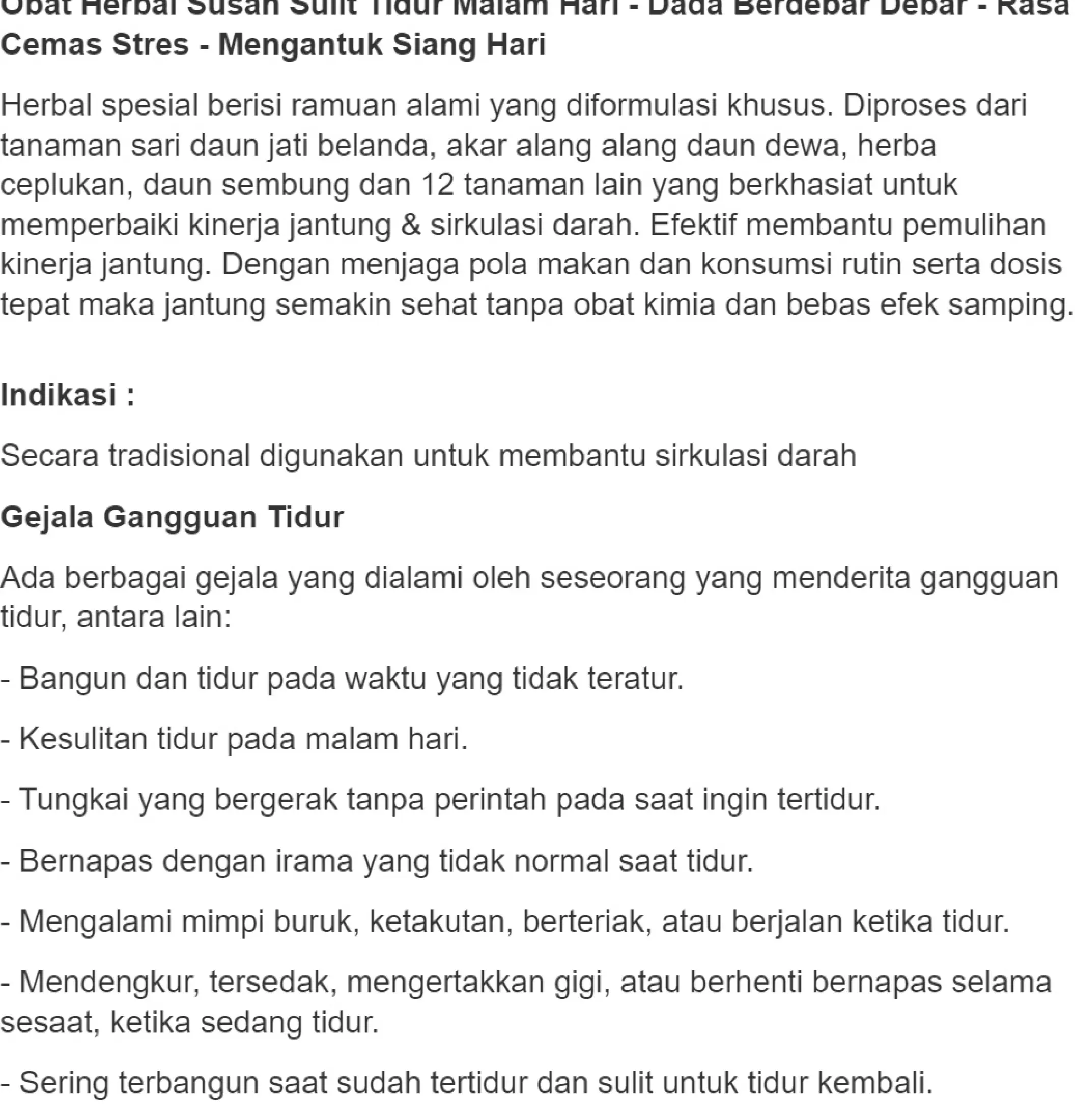 Jual Produk Rasa Cemas Obat Tidur Termurah Dan Terlengkap Oktober 2021 Bukalapak