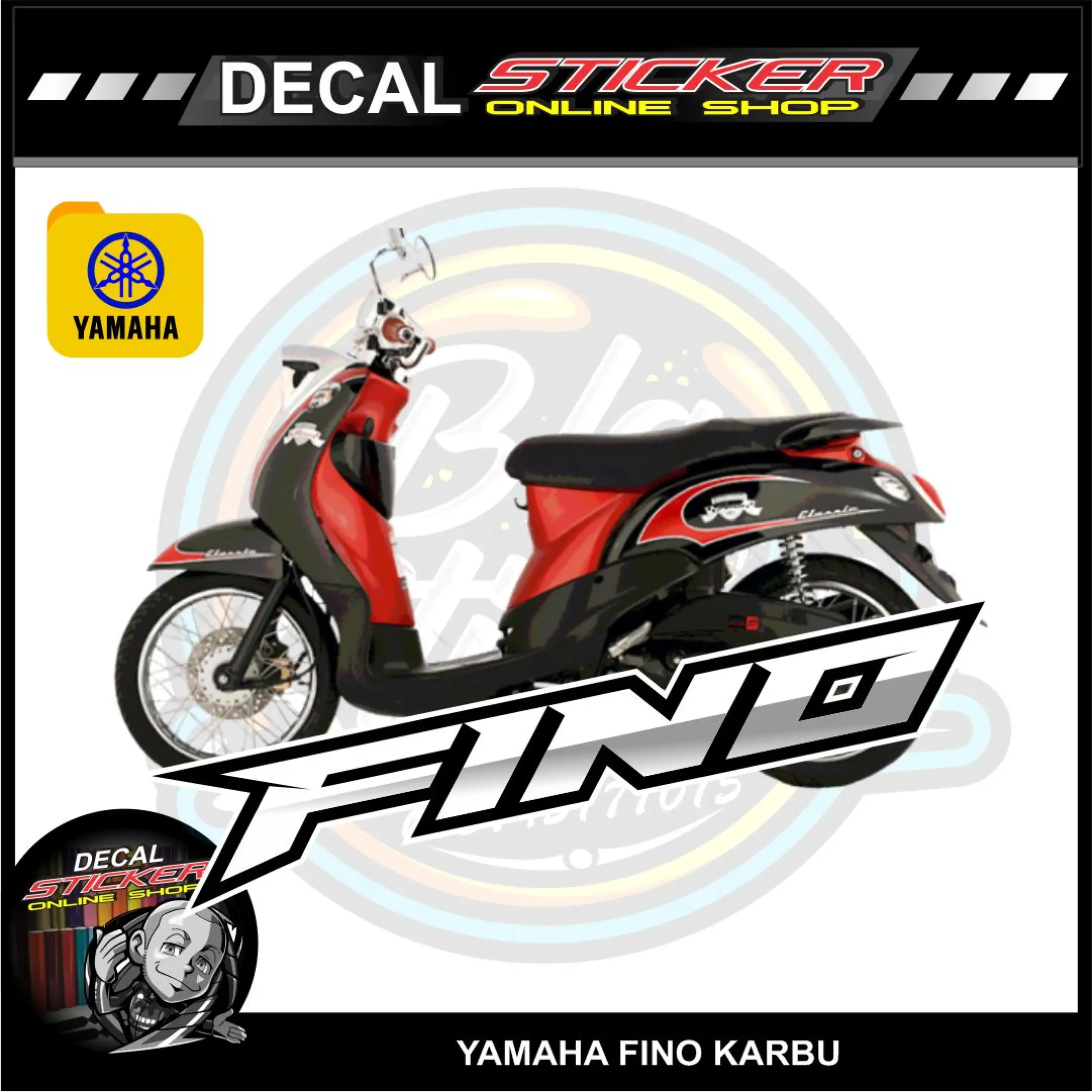 STIKER MOTOR YAMAHA FINO KARBU DECAL STRIPING VARIASI RACING KARAKTER KEREN Lazada Indonesia