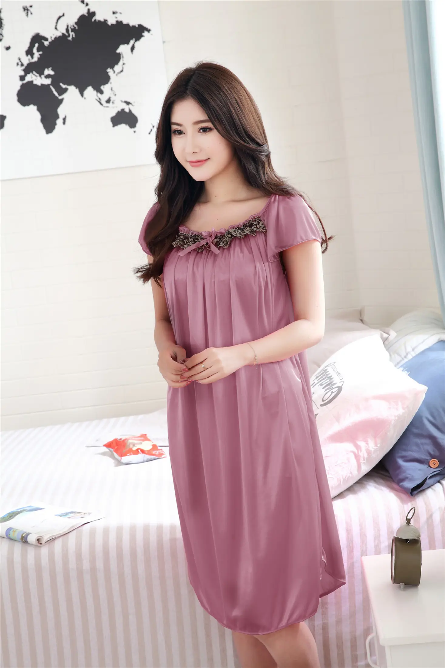 Baju Daster Baju Tidur Lingerie Transparan Sleepdress Jumbo L Xl Lazada Indonesia