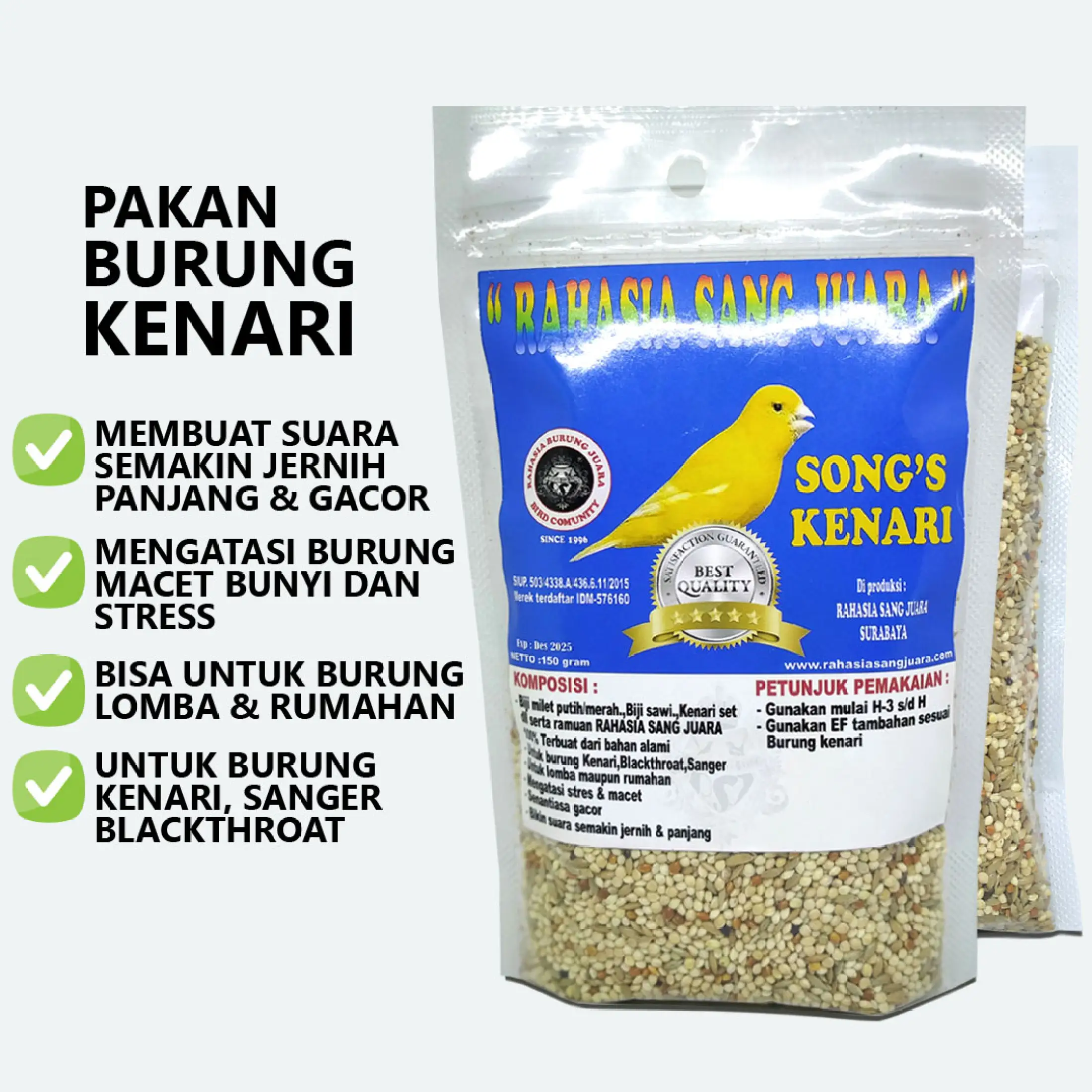 Pakan Kenari Special Gacor Paud Dan Dewasa Cepat Gacor Lazada Indonesia
