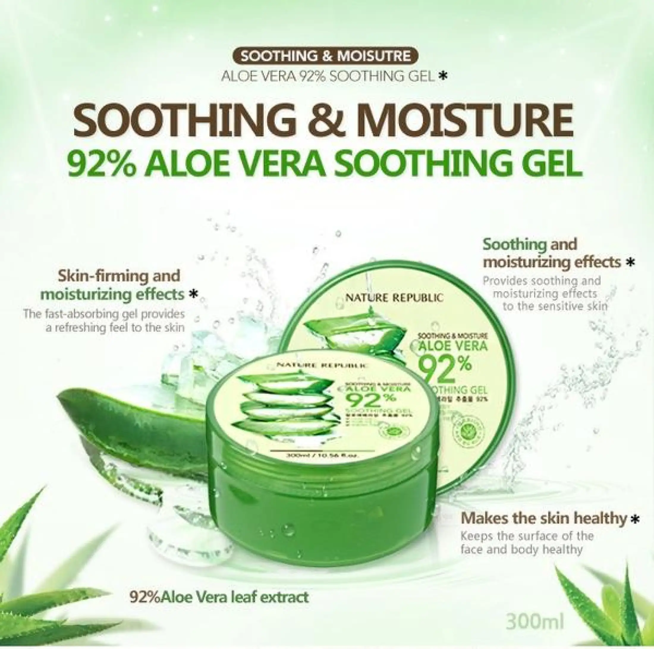 Nature Republic Aloe Vera 92 Soothing Gel 300ml Korea Asli Lazada Indonesia Nature Republic Aloe Vera 92 Soothing Gel 300ml Korea Asli Lazada Indonesia