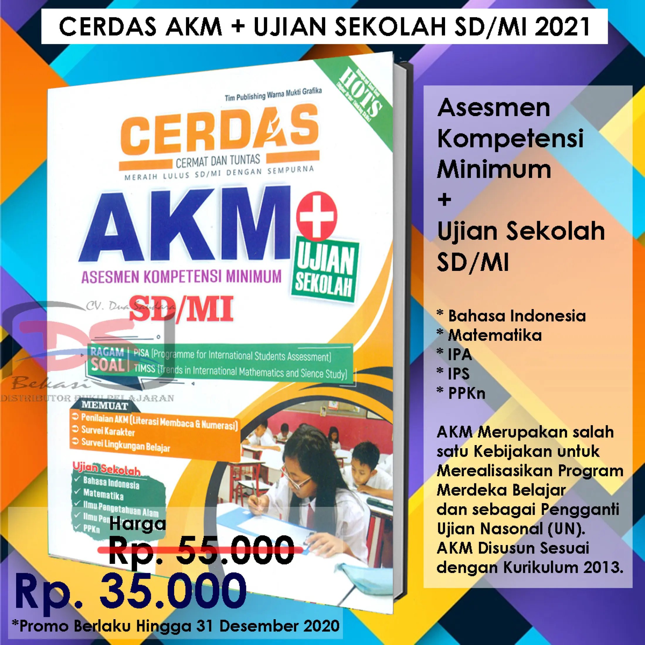 Buku Cerdas Akm Ujian Sekolah Sdmi 2020-2021 Lazada Indonesia